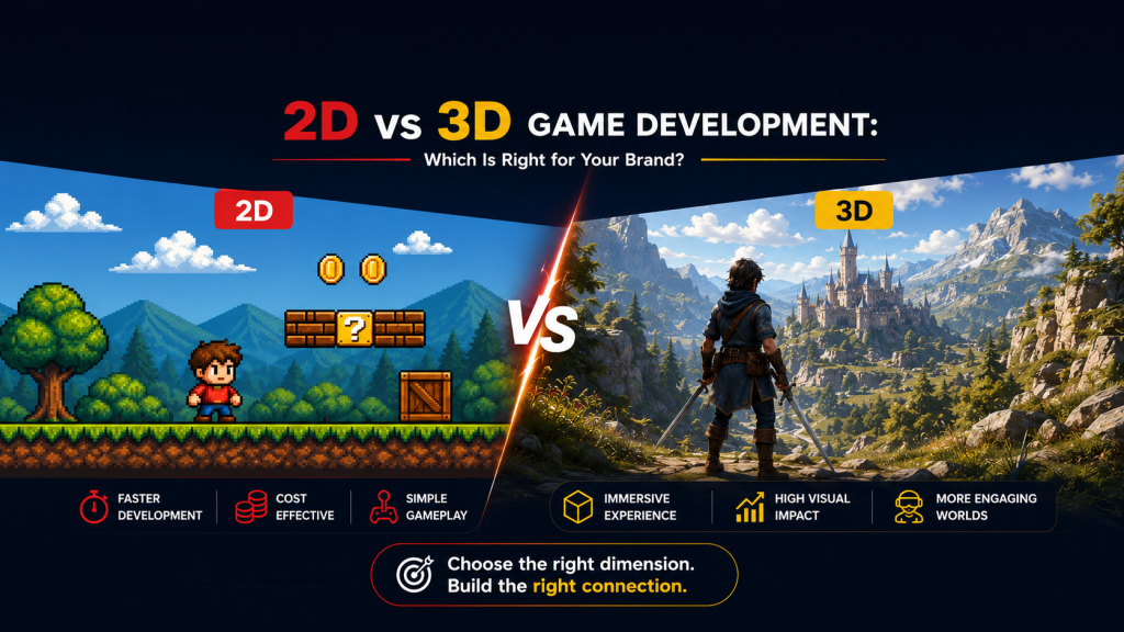 2D vs 3D Game Development: Which Is Right for Your Brand?